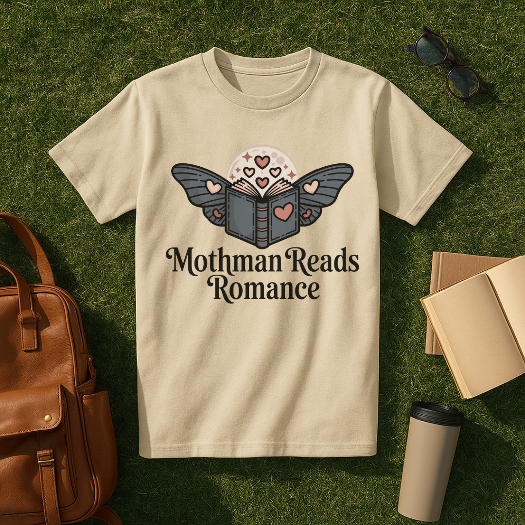 Mothman Reads Romance T-Shirt