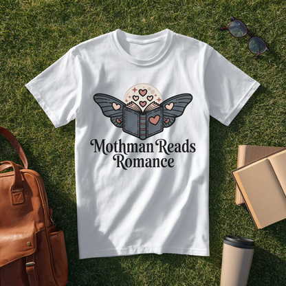Mothman Reads Romance T-Shirt