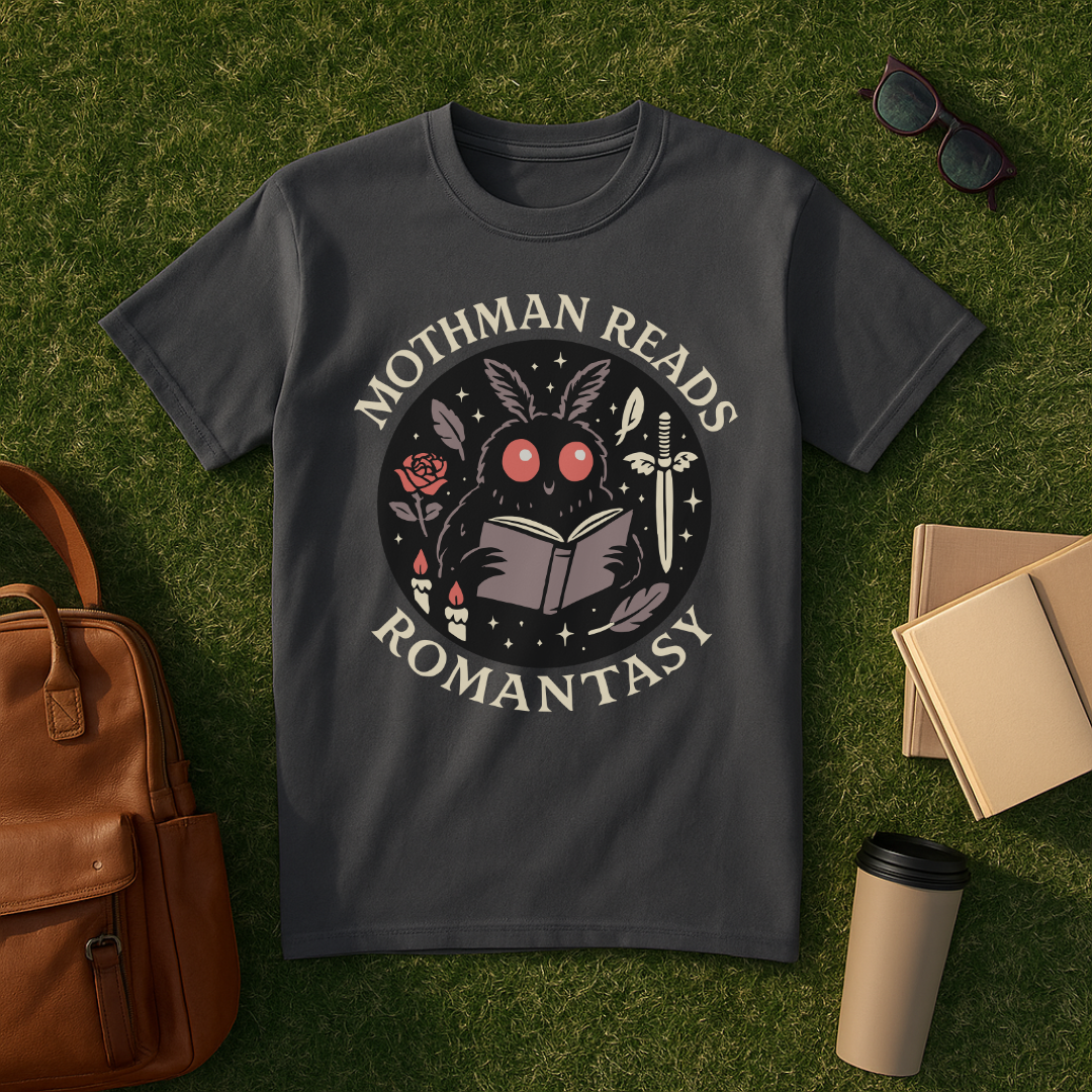 Mothman Reads Romantasy T-Shirt