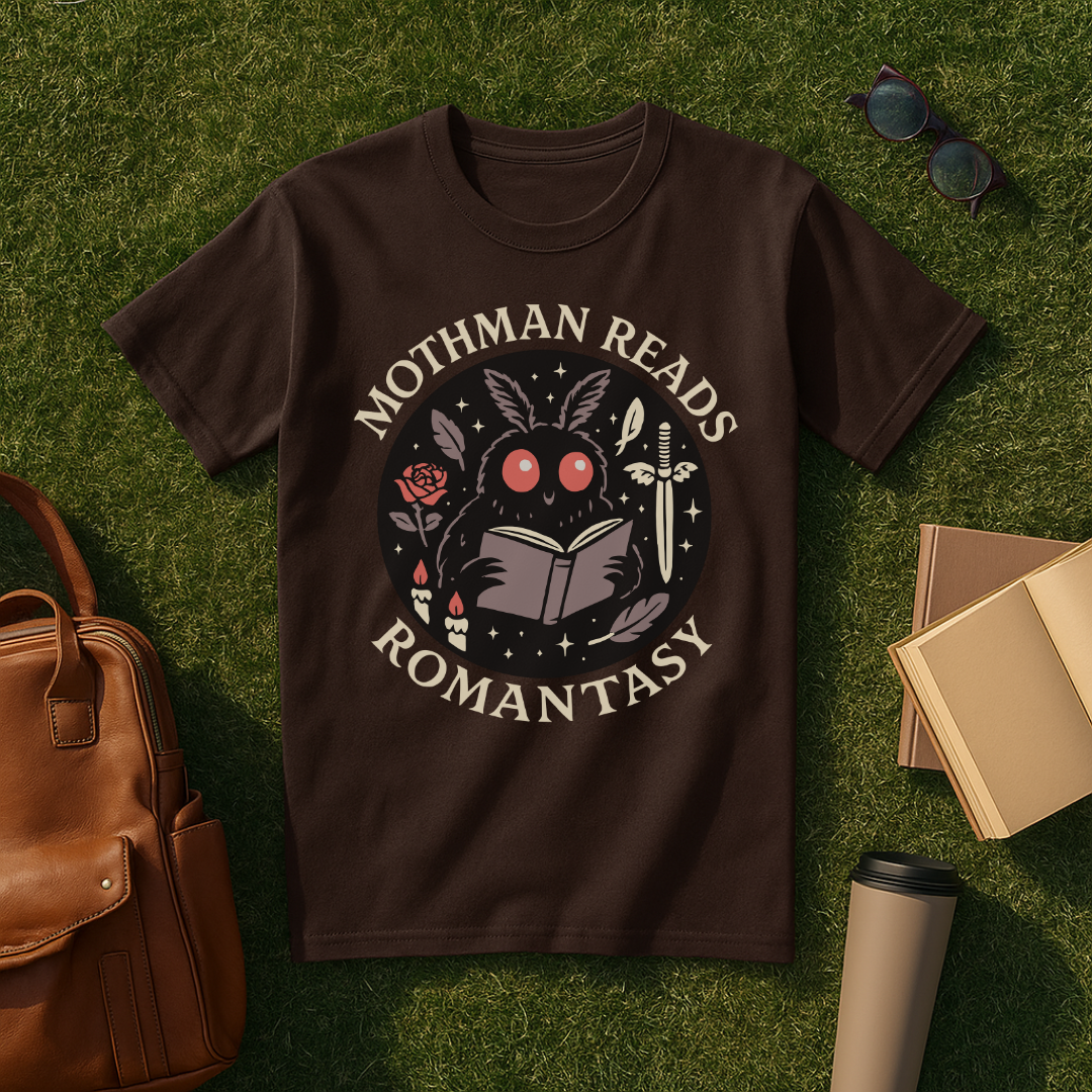 Mothman Reads Romantasy T-Shirt