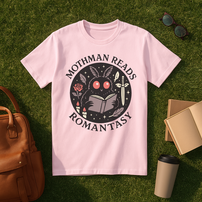 Mothman Reads Romantasy T-Shirt