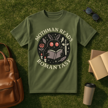 Mothman Reads Romantasy T-Shirt