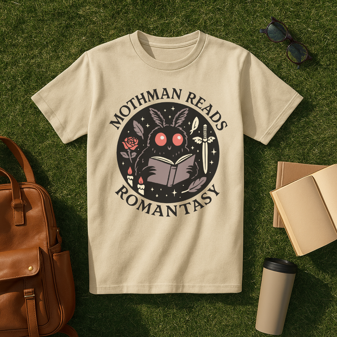 Mothman Reads Romantasy T-Shirt