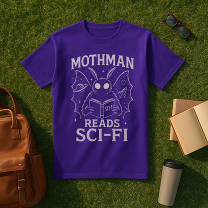 Mothman Reads Sci-Fi T-Shirt