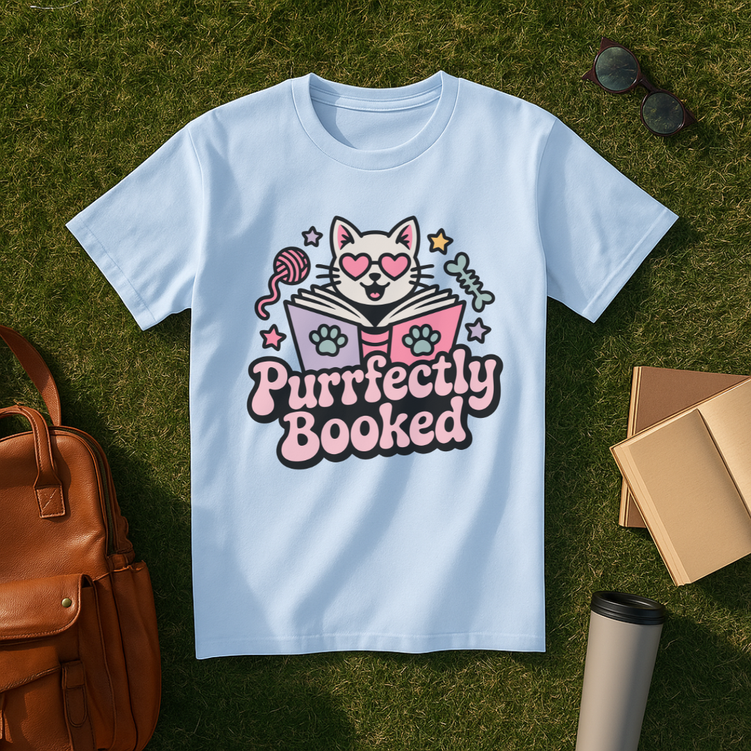 Purrfectly Booked T-Shirt