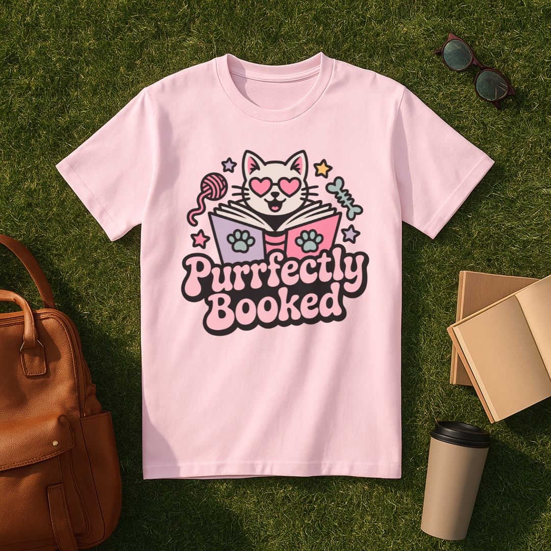 Purrfectly Booked T-Shirt
