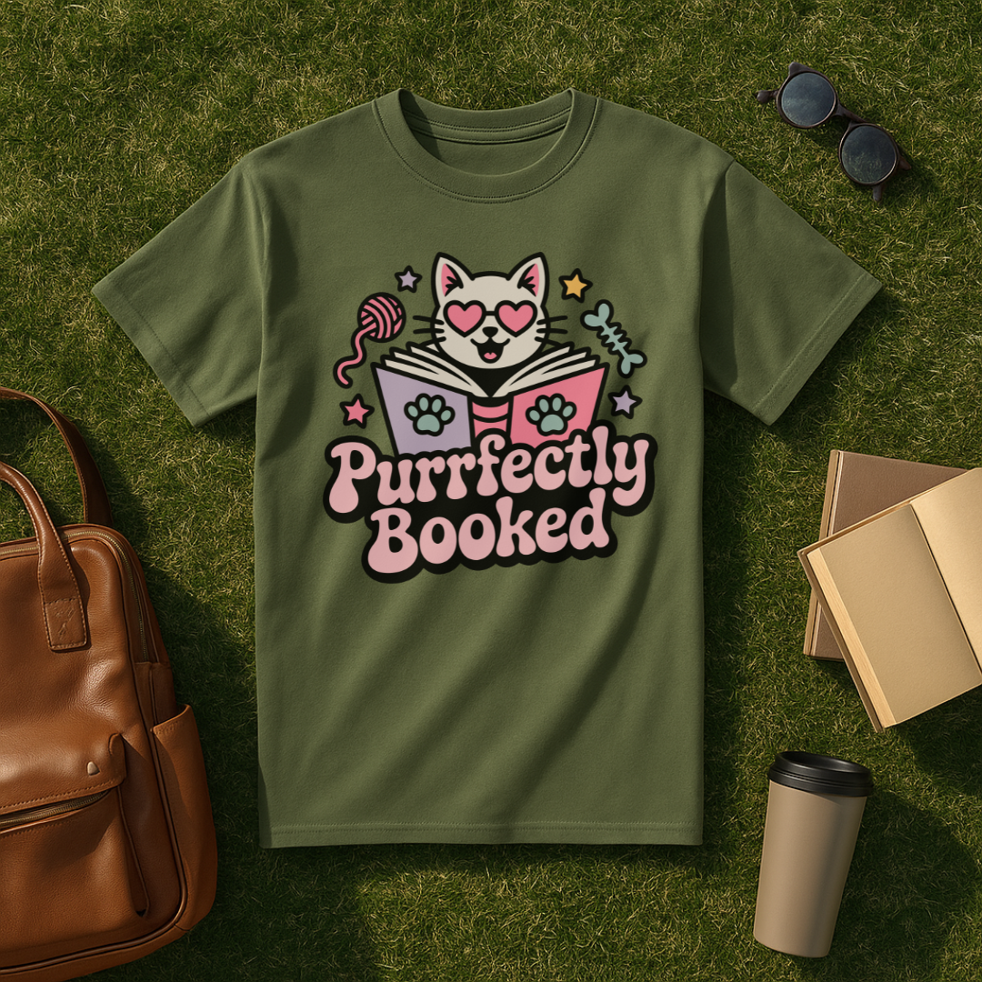 Purrfectly Booked T-Shirt
