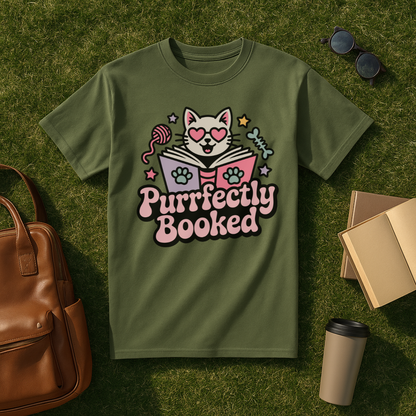 Purrfectly Booked T-Shirt