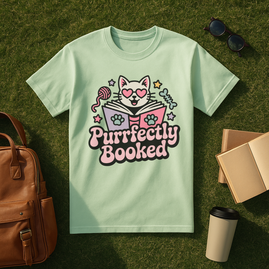 Purrfectly Booked T-Shirt
