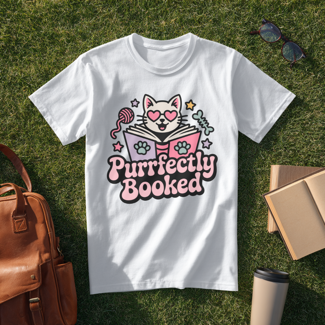 Purrfectly Booked T-Shirt