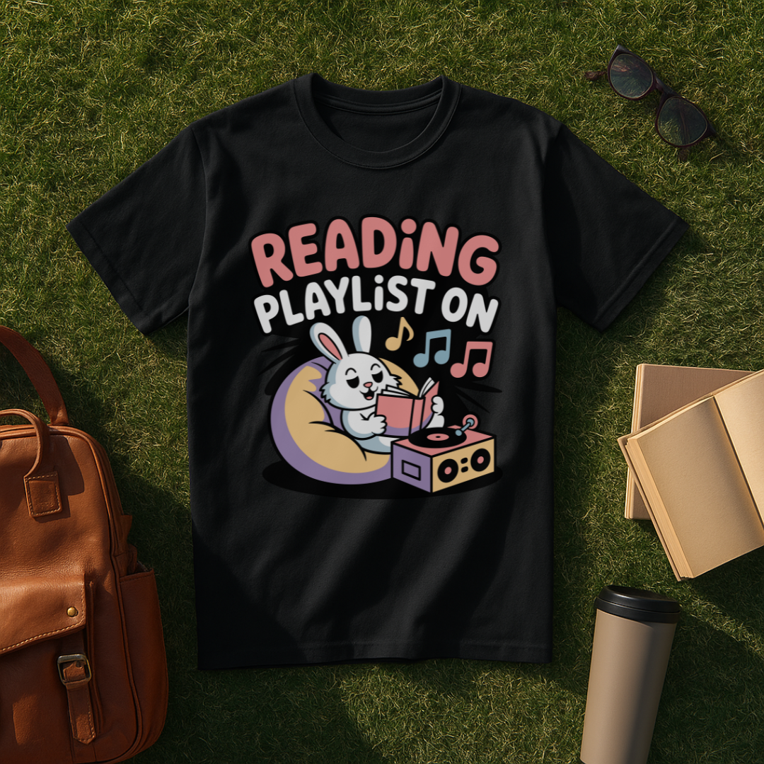 Reading Playlist On T-Shirt