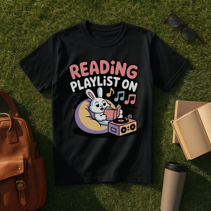 Reading Playlist On T-Shirt
