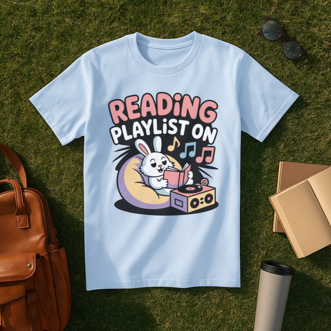 Reading Playlist On T-Shirt