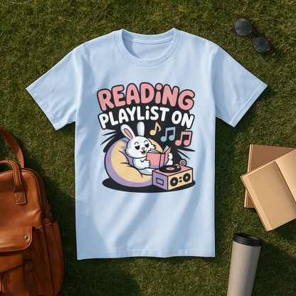 Reading Playlist On T-Shirt