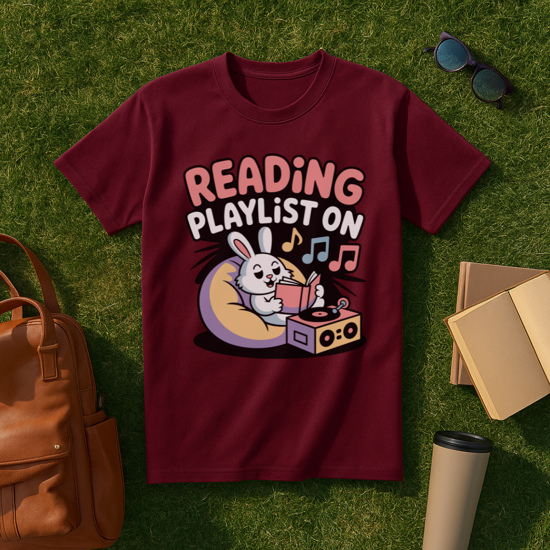 Reading Playlist On T-Shirt