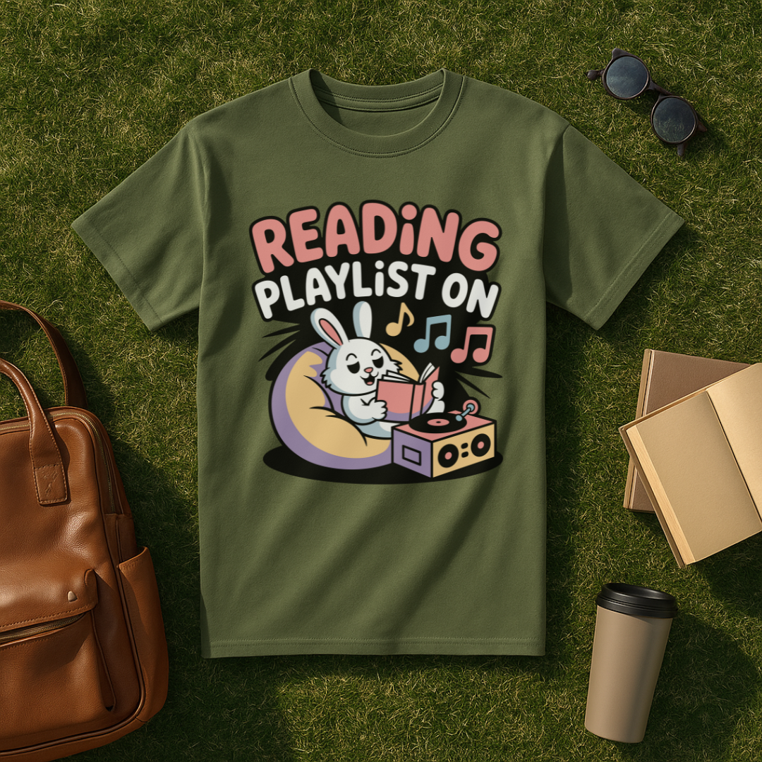 Reading Playlist On T-Shirt