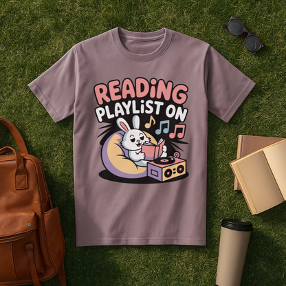 Reading Playlist On T-Shirt
