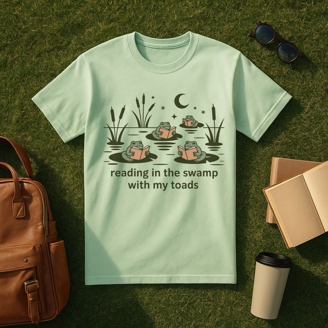 Reading in the Swamp with My Toads T-Shirt