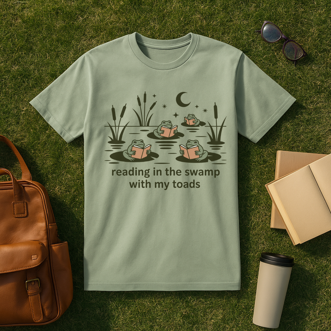 Reading in the Swamp with My Toads T-Shirt