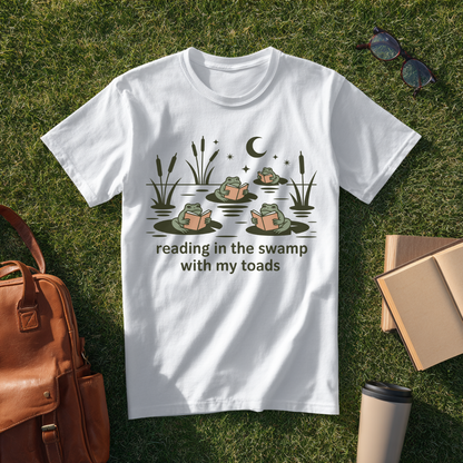 Reading in the Swamp with My Toads T-Shirt