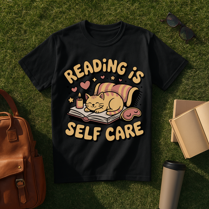 Reading is Self Care Cat T-Shirt