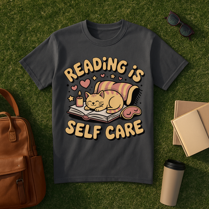 Reading is Self Care Cat T-Shirt