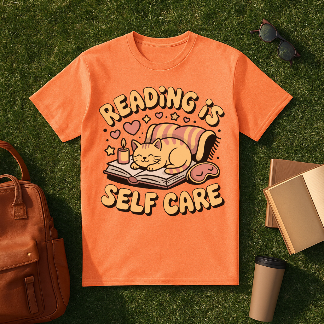 Reading is Self Care Cat T-Shirt