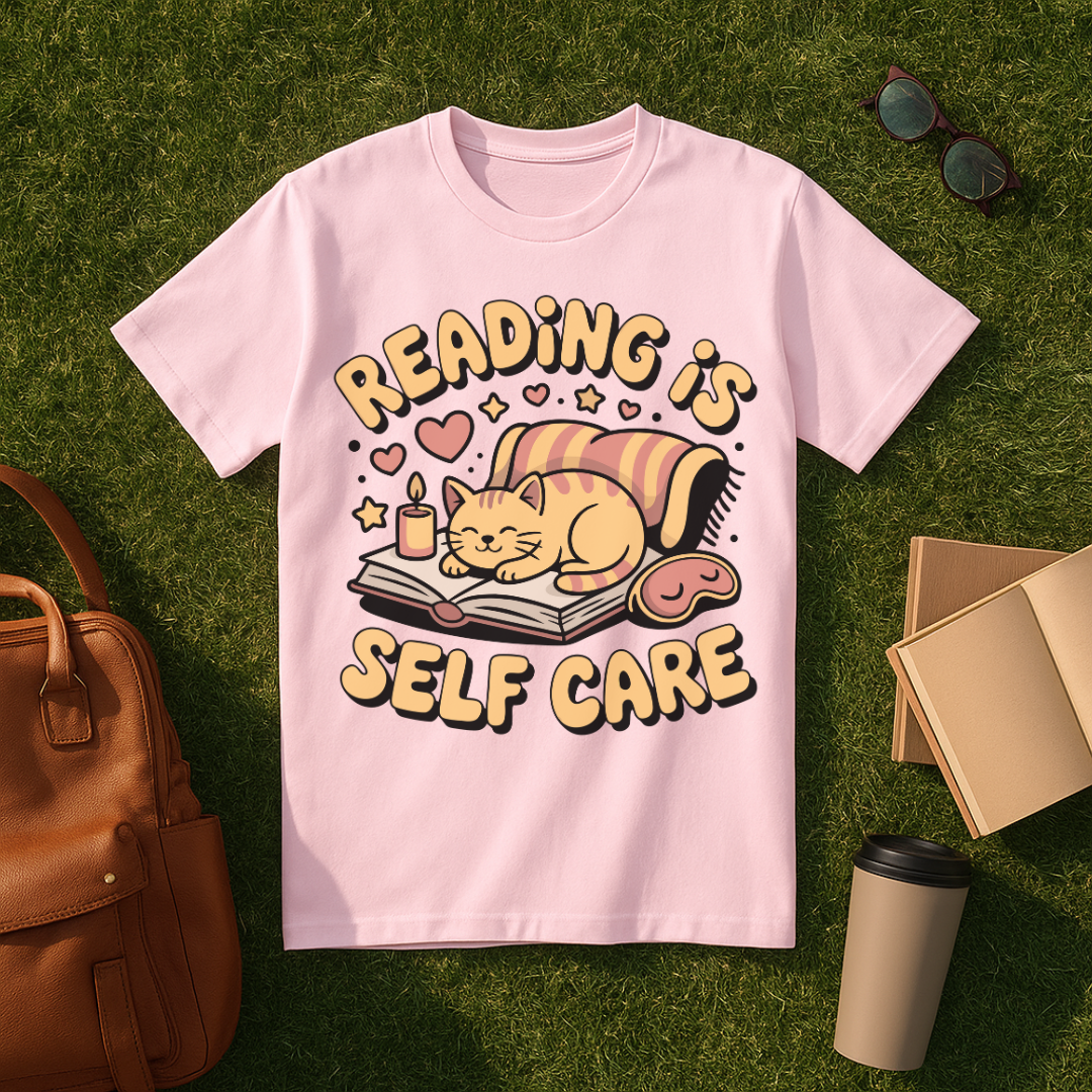 Reading is Self Care Cat T-Shirt