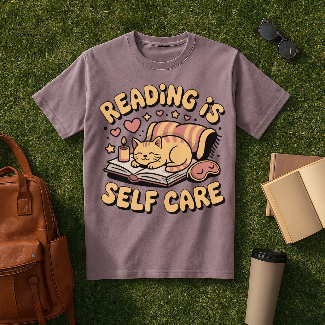 Reading is Self Care Cat T-Shirt