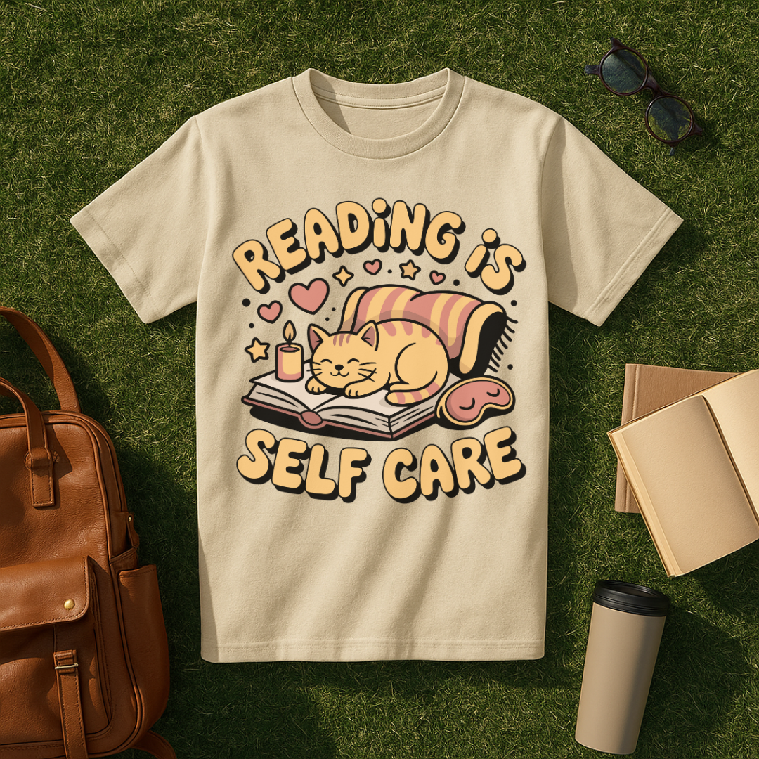 Reading is Self Care Cat T-Shirt