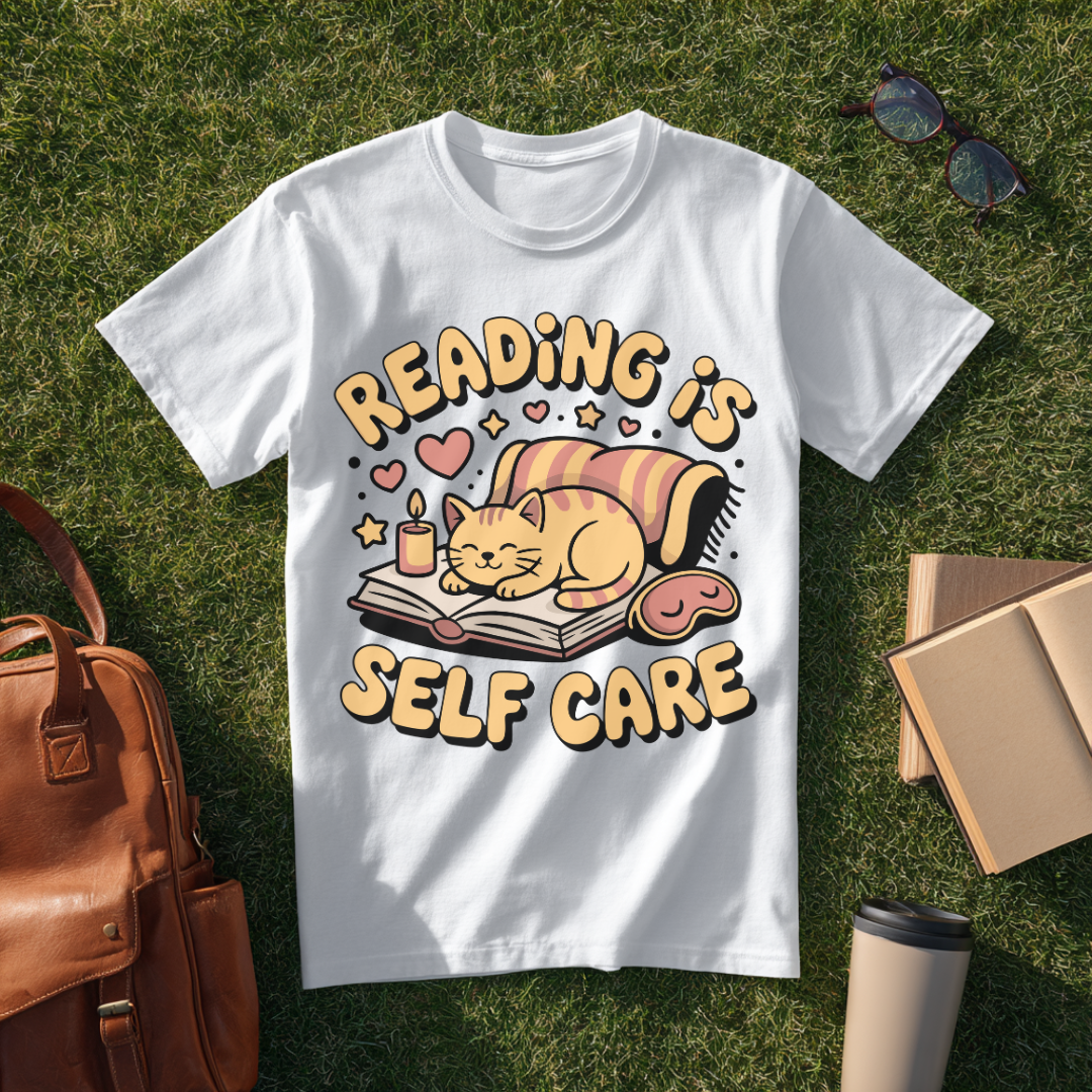 Reading is Self Care Cat T-Shirt