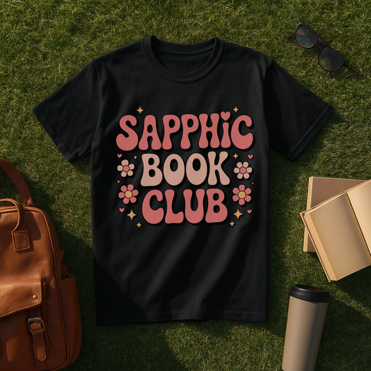 Sapphic Book Club Retro T-Shirt