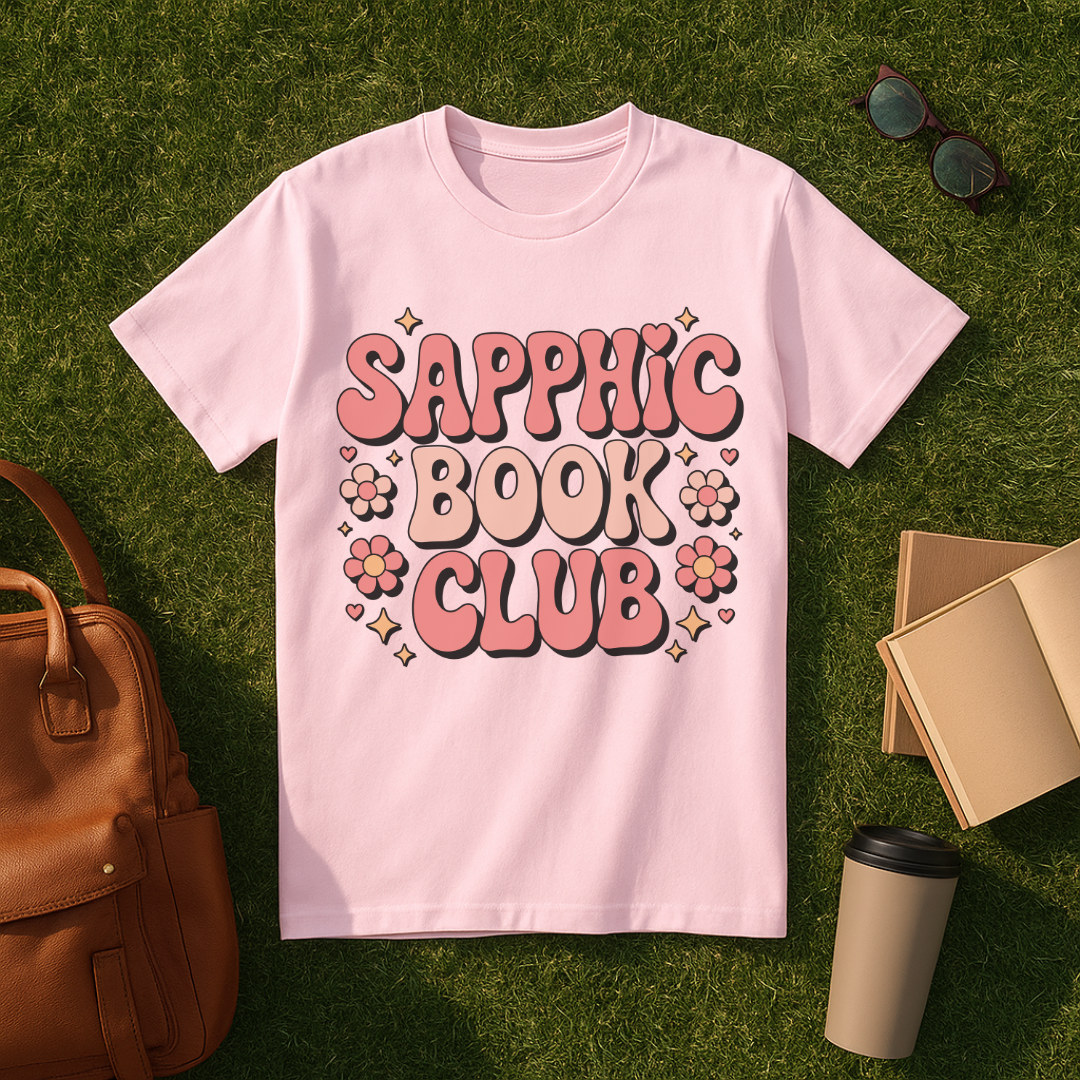 Sapphic Book Club Retro T-Shirt