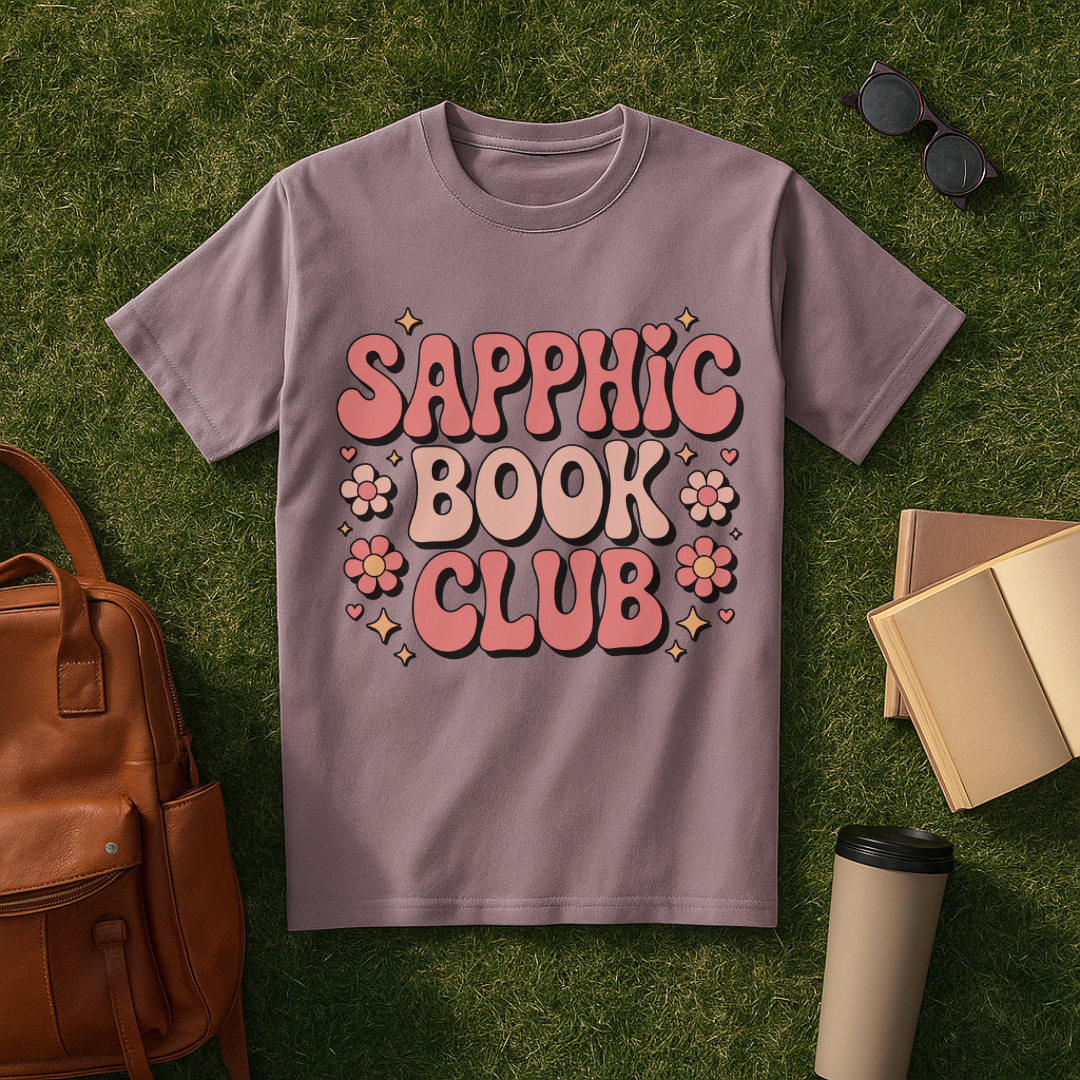 Sapphic Book Club Retro T-Shirt