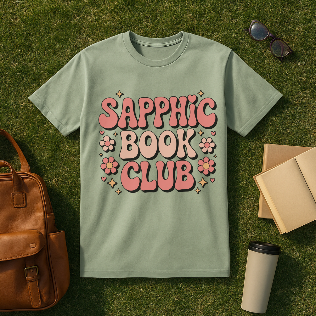 Sapphic Book Club Retro T-Shirt