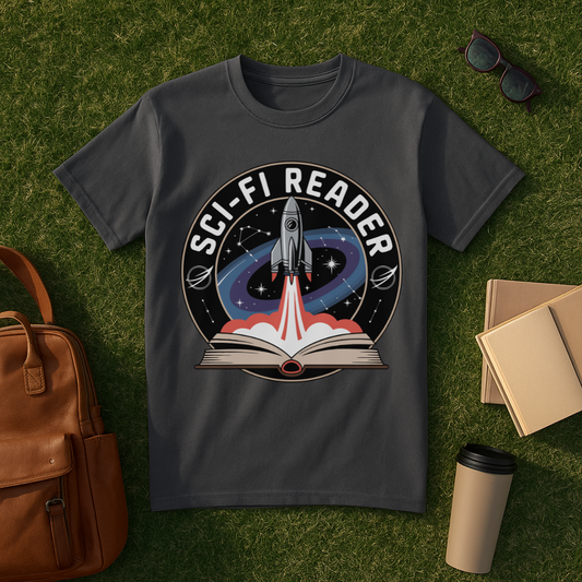 Sci-Fi Reader Badge T-Shirt