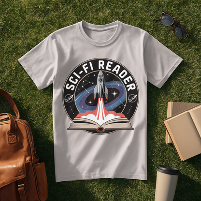 Sci-Fi Reader Badge T-Shirt