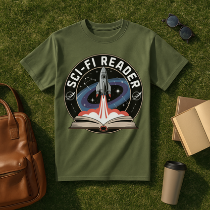 Sci-Fi Reader Badge T-Shirt